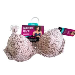 Maidenform One Fabulous Fit 2.0 Demi Underwire Bra Size 34B